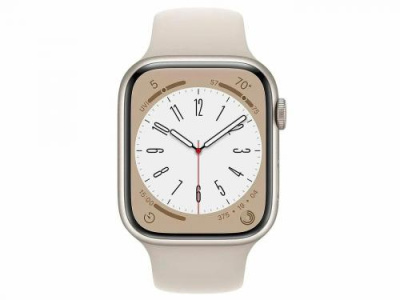 Умные часы Apple Watch Series 8 45mm Aluminium Case, Global, Starlight Sport Band M/L