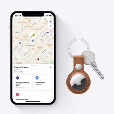 Трекер Apple AirTag, Комплект 1 шт, White-Silver (Белый/Серебристый)