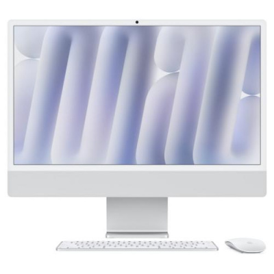 Моноблок Apple iMac 24 (Retina 4,5K, M4 8C CPU, 8C GPU, 16Gb, 256GB SSD), MWUC3, Silver