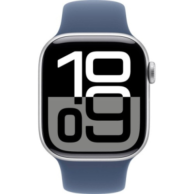 Часы Apple Watch Series 10 42mm Silver Aluminium Case With Denim Sport Band S/M