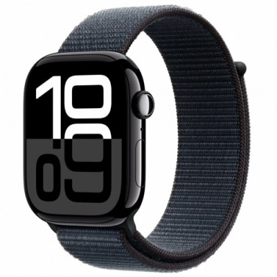 Умные часы Apple Watch Series 10 46mm Jet Black Aluminium Case With Black Sport Loop