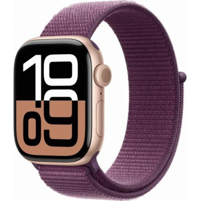 Умные часы Apple Watch Series 10 42mm Rose Gold Aluminium Case With Plum Sport Loop