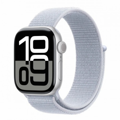 Часы Apple Watch Series 10 42mm Silver Aluminium Case With Blue Sport Loop