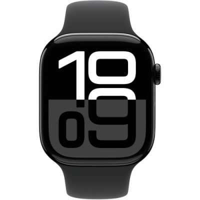 Часы Apple Watch Series 10 42mm Jet Black Aluminium Case With Black Sport Band M/L