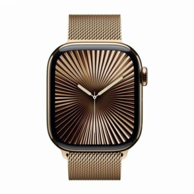 Умные часы Apple Watch Series 10 42mm Gold Titanium Case With Gold Milanese Loop