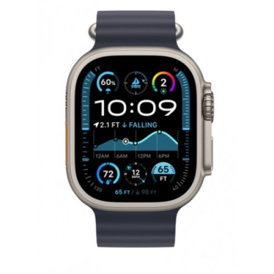 Умные часы Apple Watch Ultra 2, 49mm Natural Titanium Case With Navy Ocean Band
