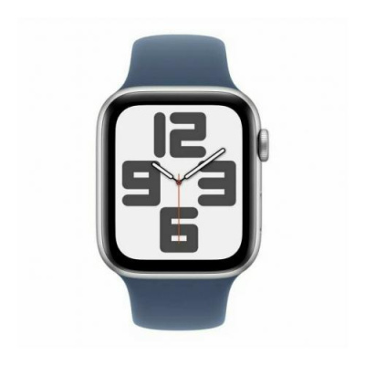Умные часы Apple Watch Series SE 2024 40mm Silver Aluminium Case, Blue Sport Band S/M